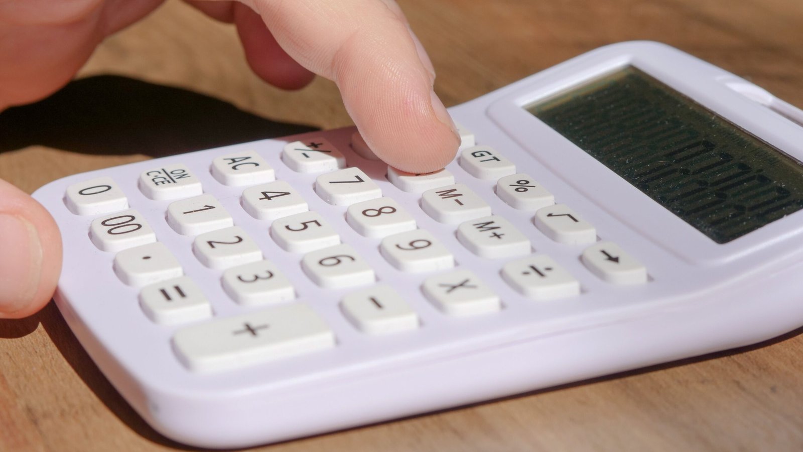 Close-up of a calculator