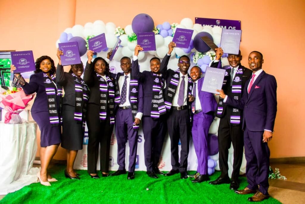 Profs Training Solutions CITG graduates celebrating with certificates